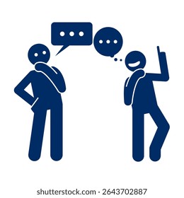 Vector de la silueta del grupo de personas que tiene una discusión	