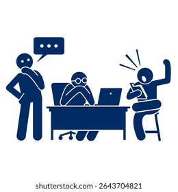 group of people silhouette vector having discussion	