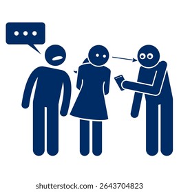group of people silhouette vector having discussion	