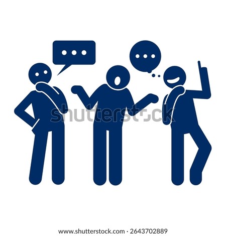 group of people silhouette vector having a discussion	