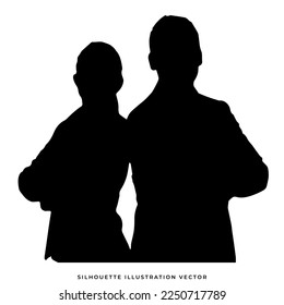 group of people silhouette vector illustration