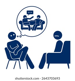group of people silhouette vector looking at someone daydreaming	