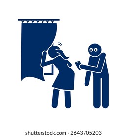 group of people silhouette vector looking at someone	