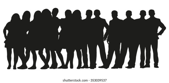 Group of people silhouettes