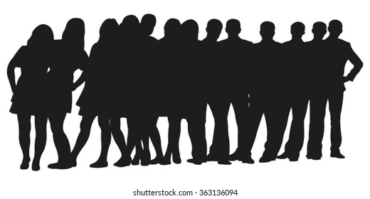 Group of people silhouettes