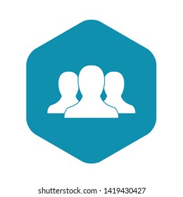 Group of people in simple style isolated on white background vector illustration