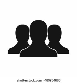 Group of people in simple style isolated on white background vector illustration
