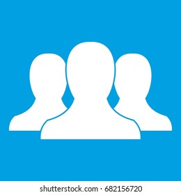 Group of people in simple style isolated on white background vector illustration