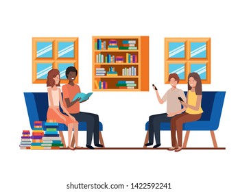 group of people sitting in the work office