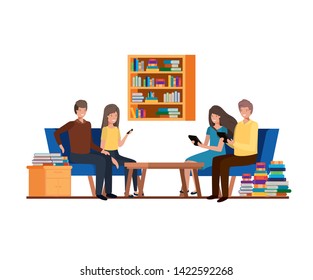 group of people sitting in the work office