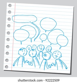 Group of people speaking something