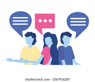 group people speech bubble