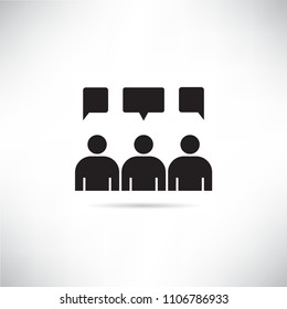 group of people and speech bubble icon