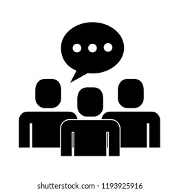 Group People Speech Bubble Silhouette Stock Vector (Royalty Free ...