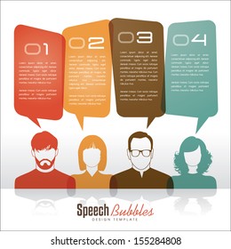 group of people with speech bubbles