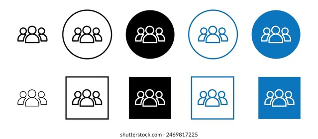 Group of people, squad icon. Team user icons collection. Three person symbol, group, Friends, users symbol.