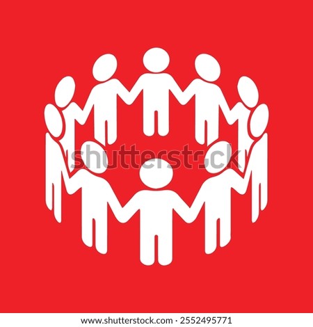 A group of people standing in a circle