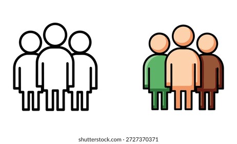 Group of people standing together in unity and diversity