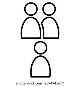 Group of People Stroke Design