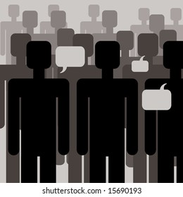 group of people talking. Communication concept