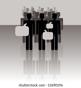 group of people talking, vector illustration. Communication concept
