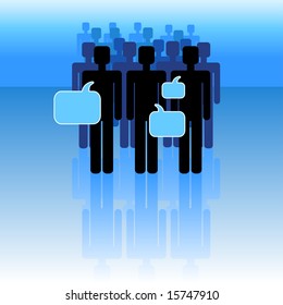 group of people talking, vector illustration. Communication concept