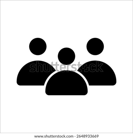 Group of people, team icon. Three people icon, or users. Icons for group activities and teamwork. EPS 10. Vector illustration