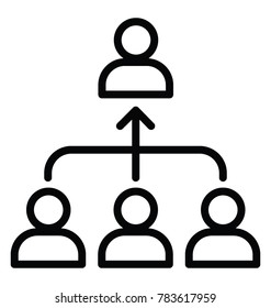 Group of people in a team structure symbolising unity