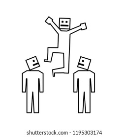 group of people teamwork celebrating