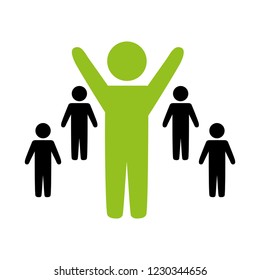 group of people teamwork silhouette