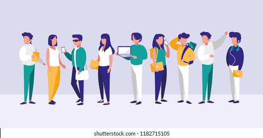 Group People Technology Stock Vector (Royalty Free) 1182715105 ...