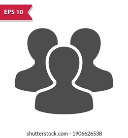 Group of People - Three Users - Avatars Icon. Professional, pixel perfect icon, EPS 10 format.