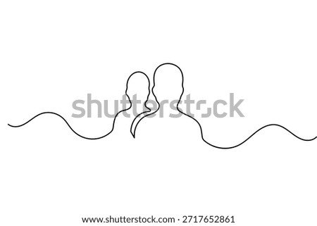 Group of people user icons continuous one line drawing minimalist style outline vector design