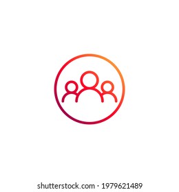 Group of people and user Simple modern icon. Vector illustration for graphic design, Web, UI, app.