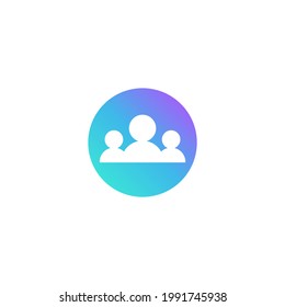 Grupo de personas y usuario Icono moderno simple. Ilustración vectorial para diseño gráfico, Web, UI, aplicación.