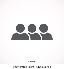 Group of people or group of users / friends flat icon for apps and websites
