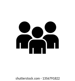 Group of people or group of users. Friends flat vector icon for apps and websites.