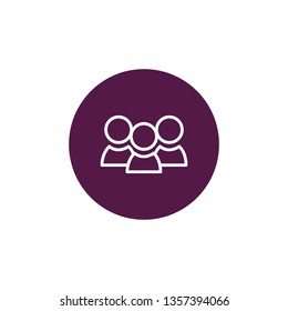 Group of people or group of users / friends flat vector icon for apps and websites