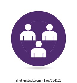 Group of people or group of users friends flat vector icon for apps and websites