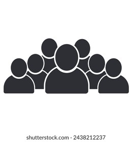 Group of people or group of users  or friends flat icon for apps and websites