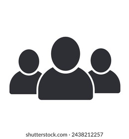 Group of people or group of users  or friends flat icon for apps and websites