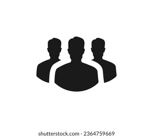 Group of people or group of users icon design. Friends flat icon for apps and websites vector design and illustration.
