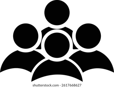 Group of People or Users Icon Set in Trendy Flat Style – Modern Group Icons