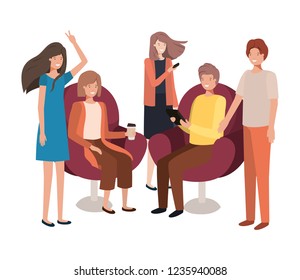 group of people using smartphone