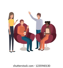 group of people using smartphone