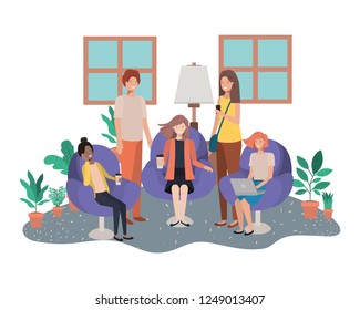 Group People Using Technology Devices Stock Vector (Royalty Free ...