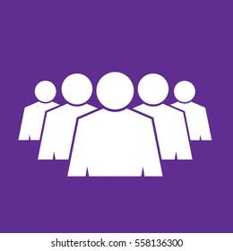 Group people vector flat icon, avatar picture