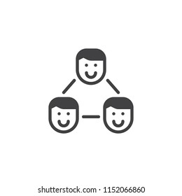 Group of people vector icon. filled flat sign for mobile concept and web design. Business Communications simple solid icon. Symbol, logo illustration. Pixel perfect vector graphics