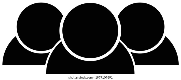 Group of people vector icon illstration black