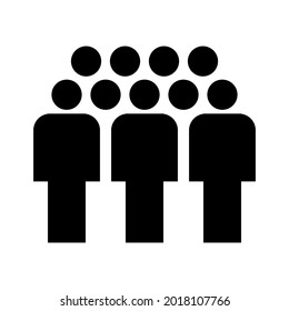 Group of people vector icon isolated - High quality editable illustration representing the concept of business teamwork